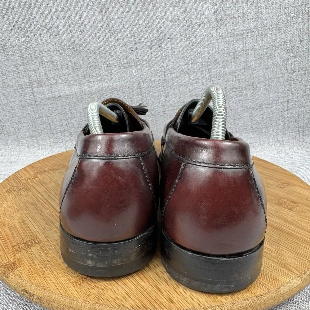 Cole Haan Pinch Tassel Loafers Men's Size 11.5 D Burgundy Leather Dress Shoes